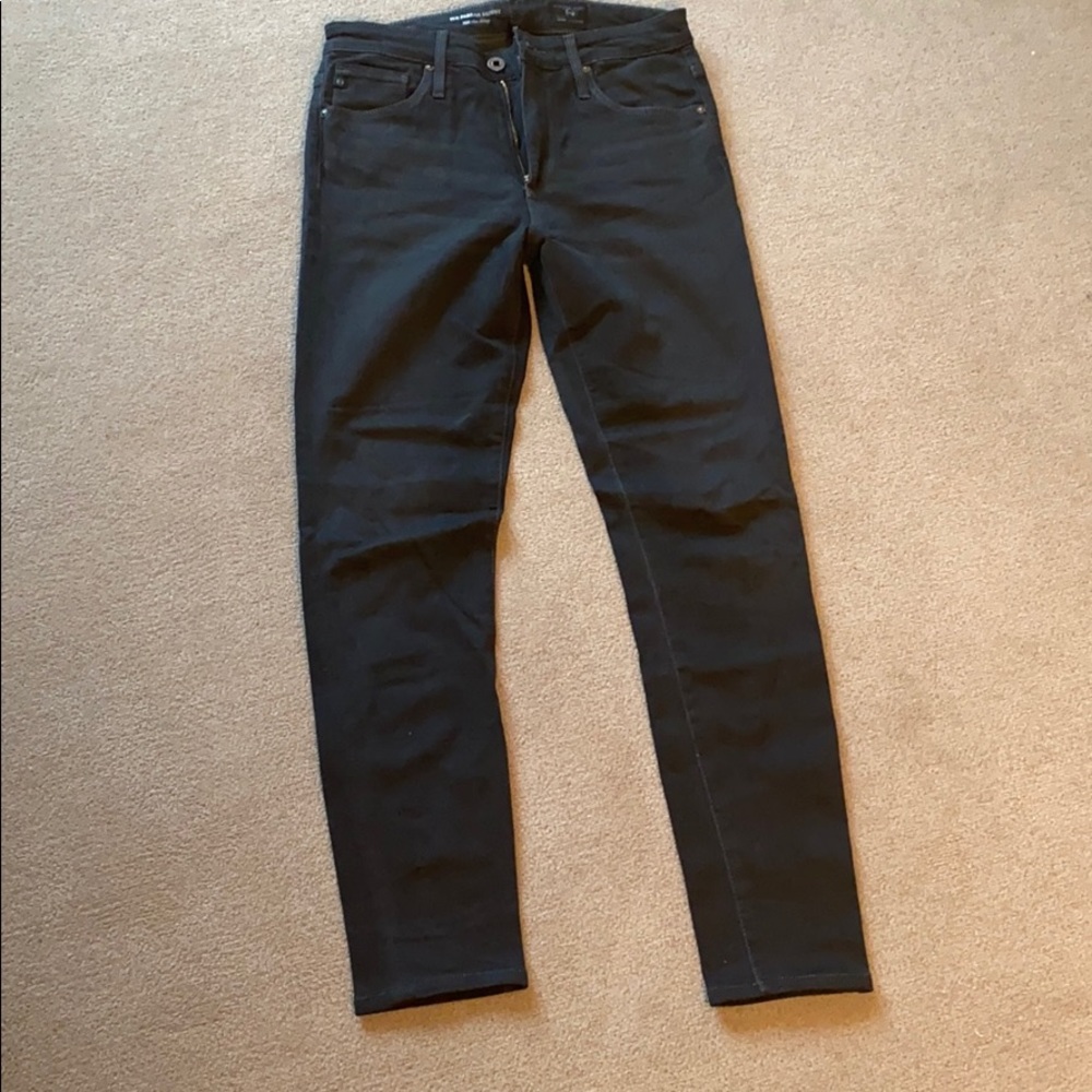 AG dark grey high rise “Farrah” skinny pants